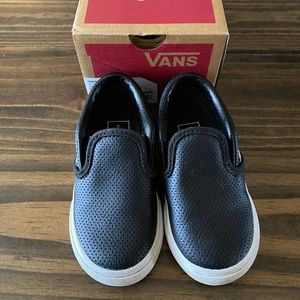 Vans Classic Slip-On Perforated Leather Baby Size 6.5